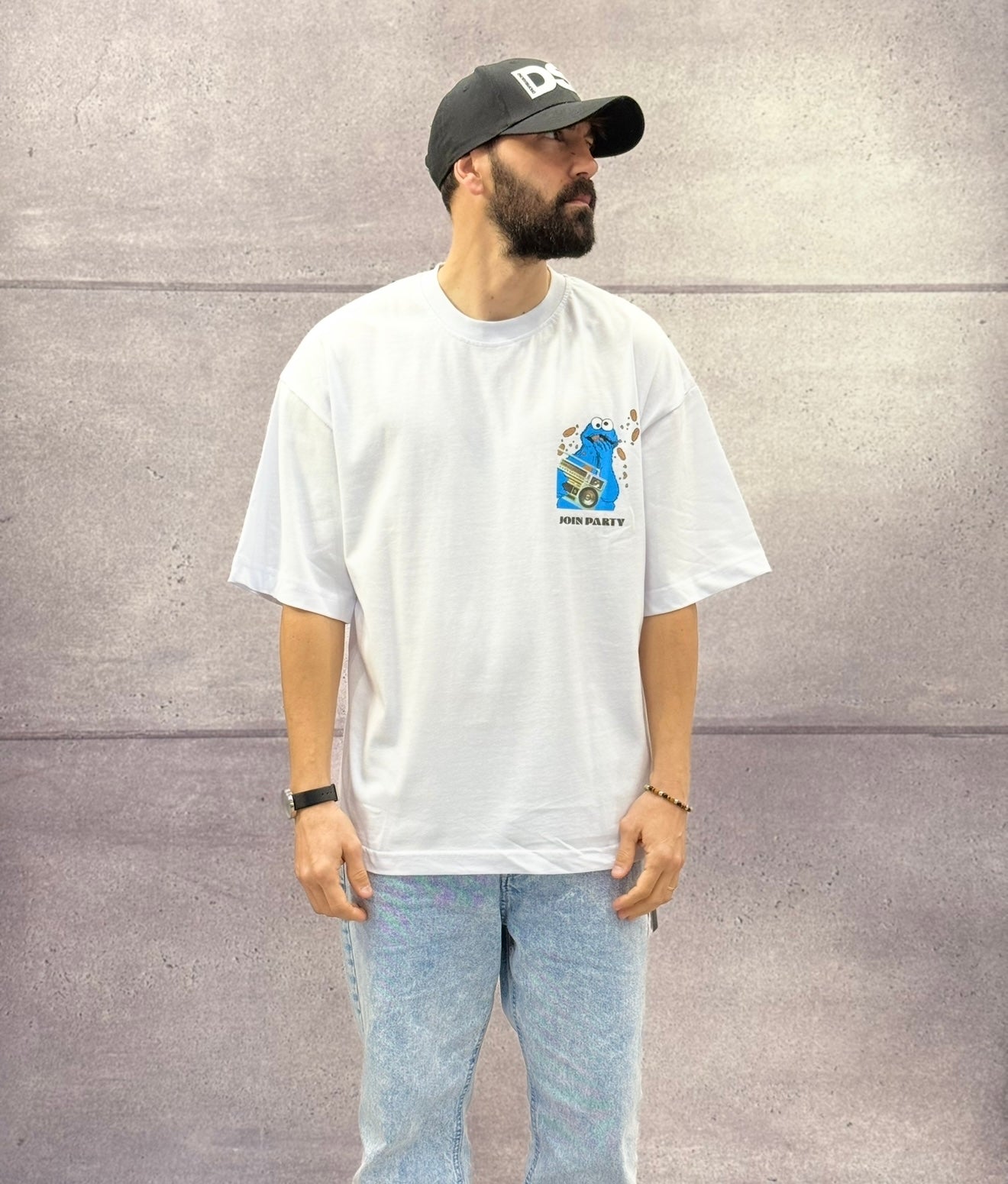 T-SHIRT OVERSIZE OFF THE SYSTEM JOIN PARTY - PLUS EIGHTEEN - ART. OV-6212