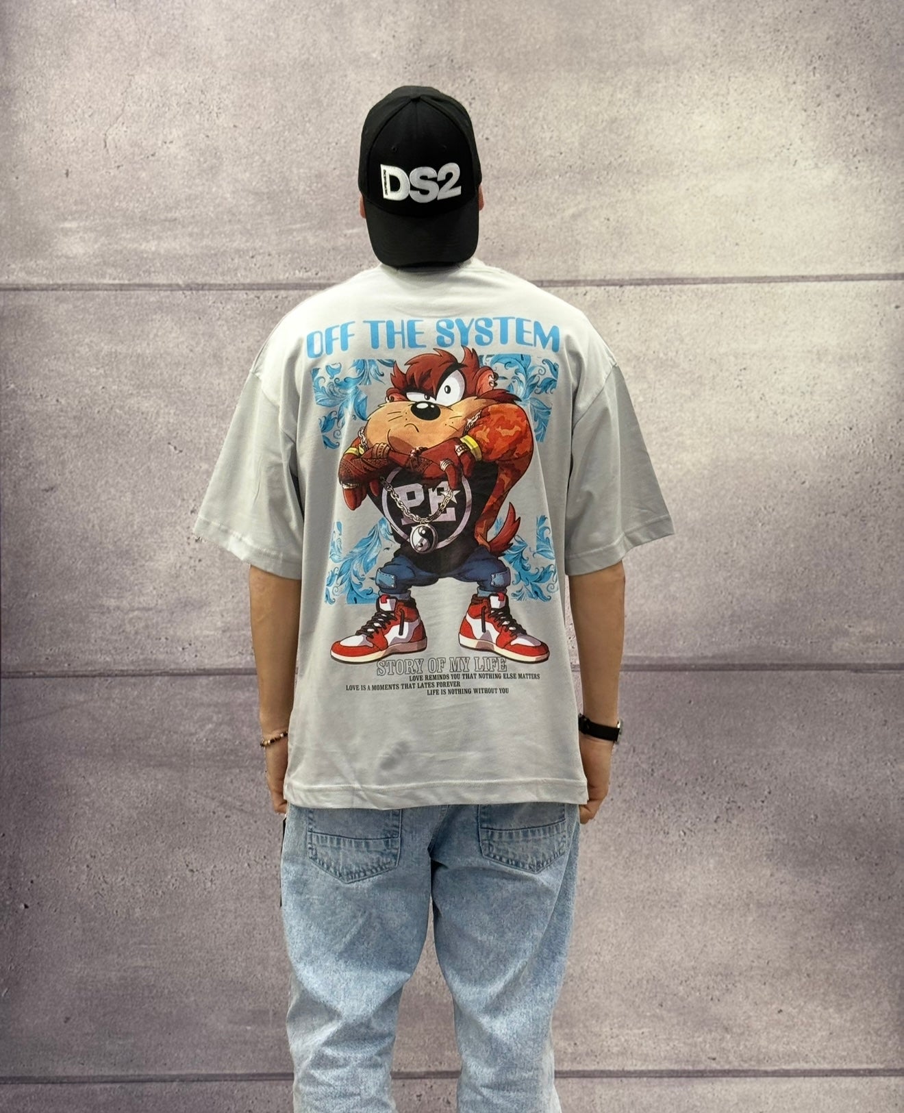 T-SHIRT OVERSIZE OFF THE SYSTEM TAZZ - PLUS EIGHTEEN - ART. OV-6229
