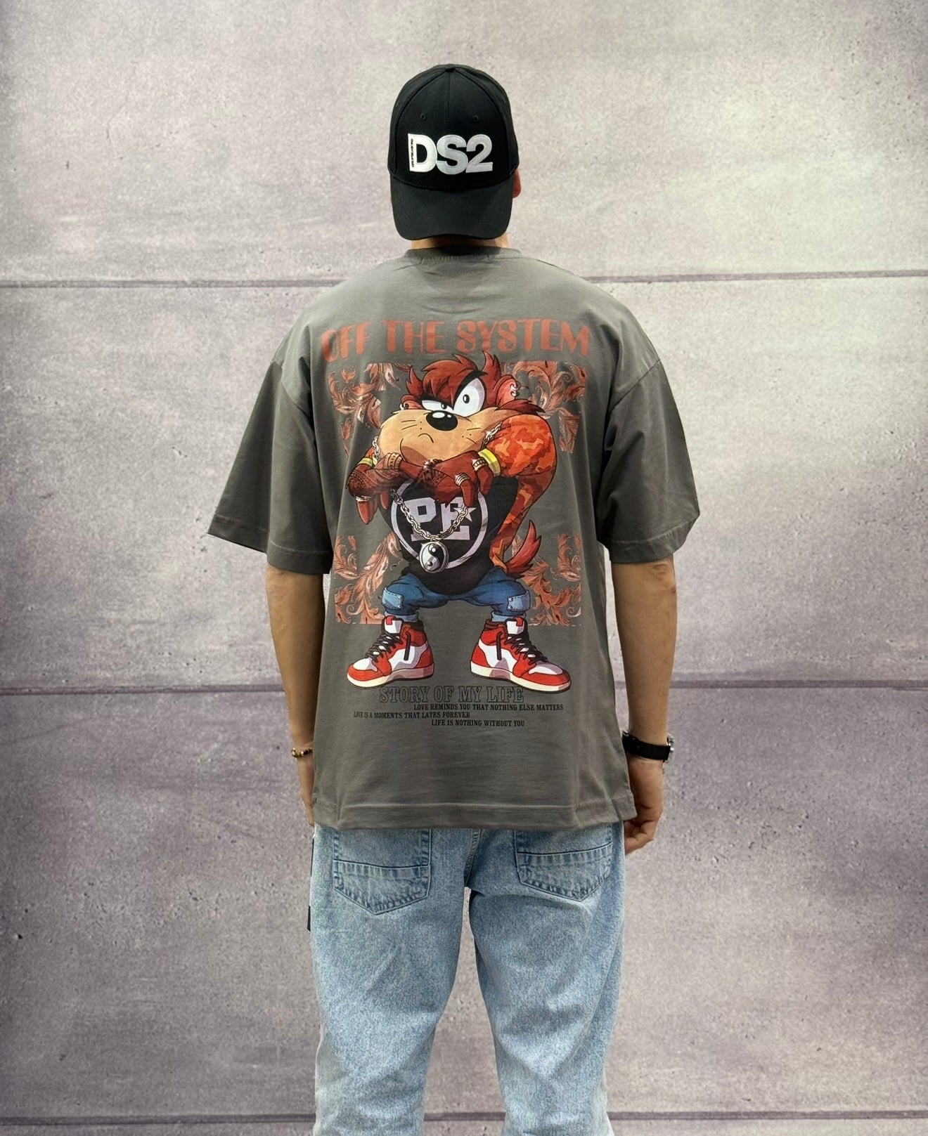 T-SHIRT OVERSIZE OFF THE SYSTEM TAZZ - PLUS EIGHTEEN - ART. OV-6229