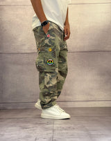 PANTALONE CARGO CON SPILLE - BERNA - ART. 25230130 - CAMOUFLAGE