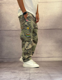 PANTALONE CARGO CON SPILLE - BERNA - ART. 25230130 - CAMOUFLAGE