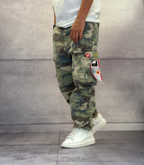 PANTALONE CARGO CON SPILLE - BERNA - ART. 25230130 - CAMOUFLAGE