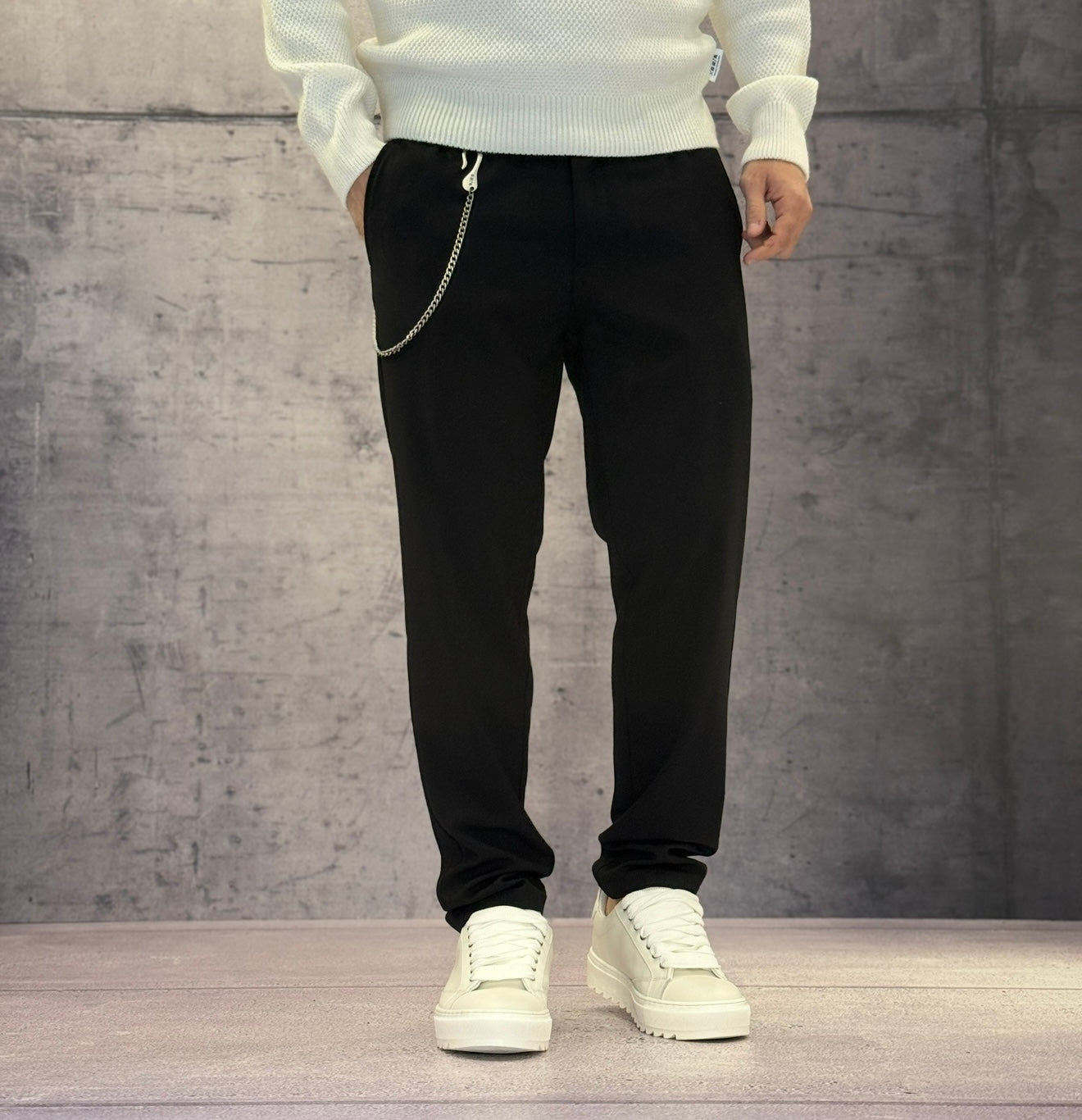 PANTALONE CON ELASTICO IN VITA - HAMEN - ART. LPP0160