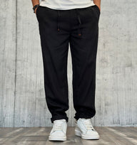 PANTALONE10 MISTO LINO CON COULISSE - BERNA - *ART. 2431131 - COL. NERO