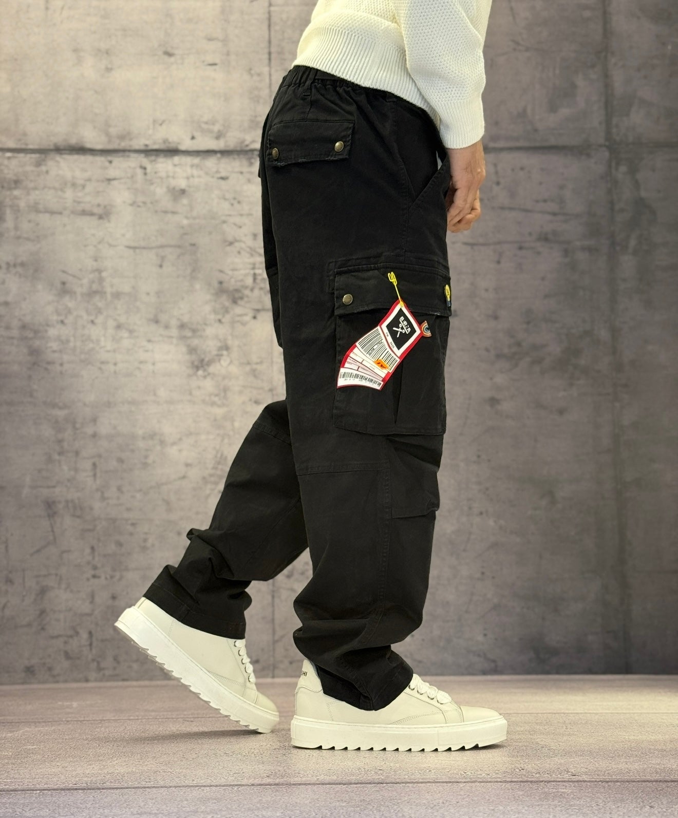 PANTALONE CARGO CON SPILLE - BERNA - ART. 2523036