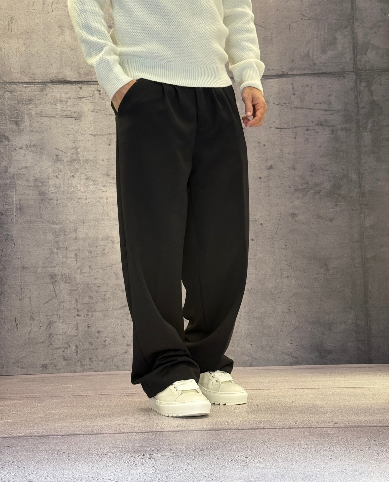 PANTALONE CON ELASTICO IN VITA - NEW JOB BRAND - ART. DANY 152 - COL. NERO