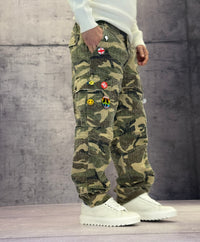 PANTALONE CARGO CON SPILLE - BERNA - ART. 25230130 - CAMOUFLAGE