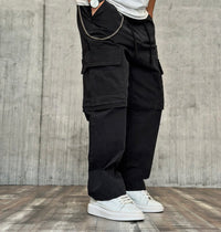 PANTALACCIO CON COULISSE CARGO TASCONE - BERNA - ART. 2460331 - COL. NERO