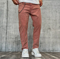 PANTALONE CARROT VELLUTO - BERNA - ART. 246058186 - COL. CIOCCOLATO (ROSA)