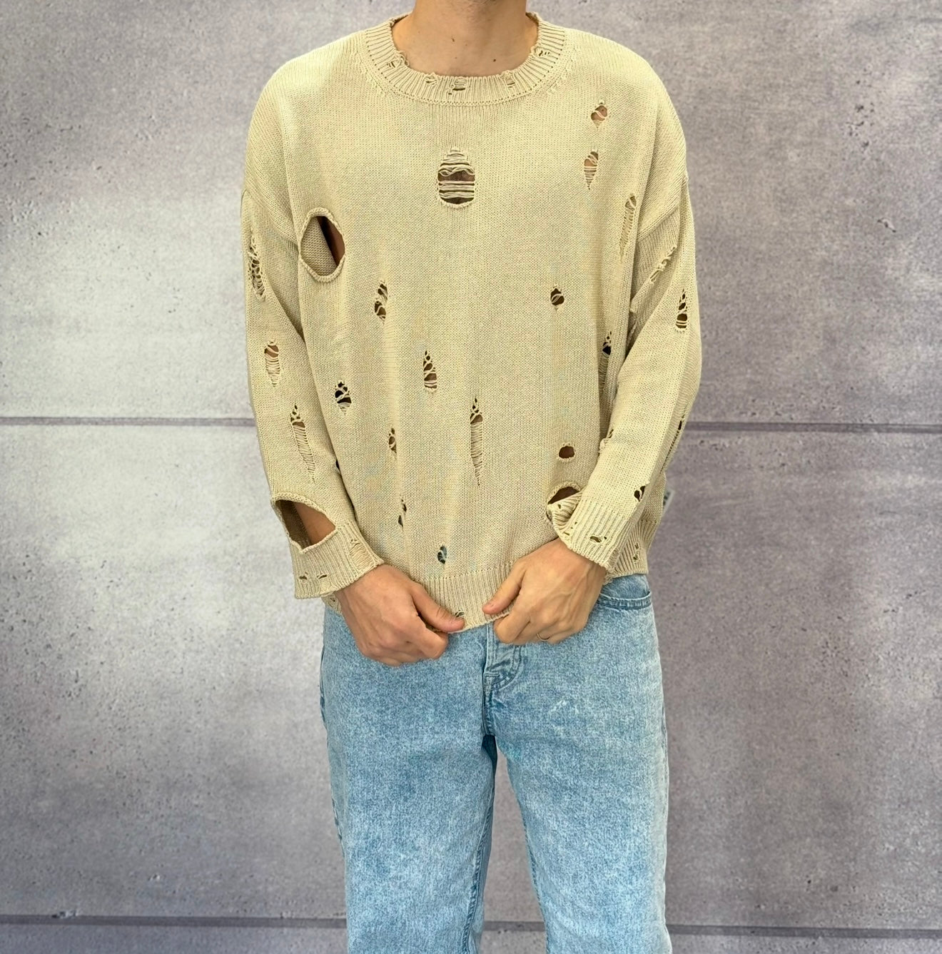GIROCOLLO BUCHI SMAGLIATURE - BERNA - ART. 2510288 - COL. BEIGE