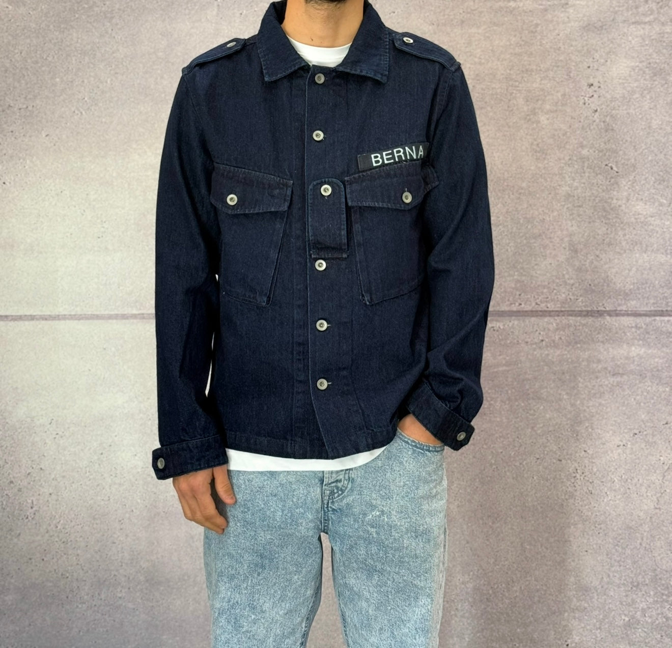 GIACCA OVERSHIRT - BERNA - ART. 25124830 - COL. BLU DENIM