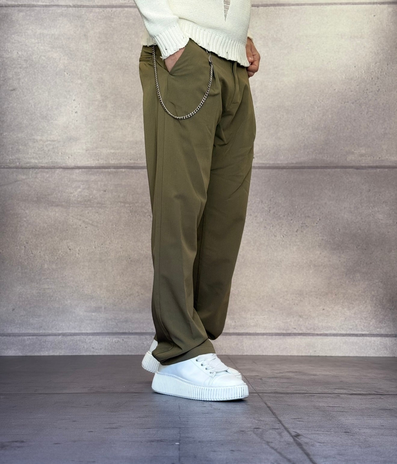 PANTALONE A GAMBA DRITTA MEDIO - IMPERIAL - ART. PE6PJBQ - ARMY