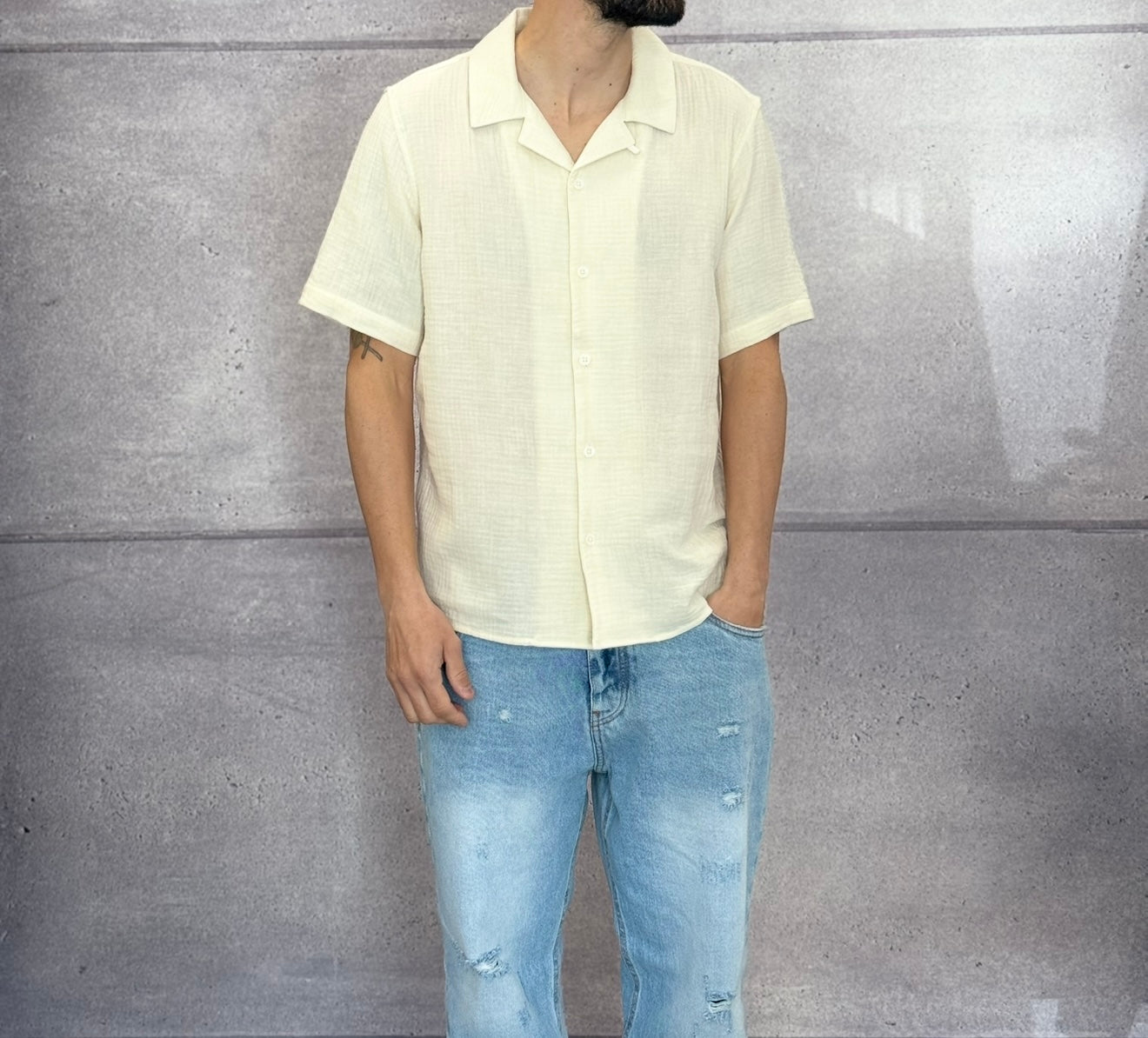 CAMICIA M/M - ONLY&SONS - ART. 22029217 - COL. EGRET