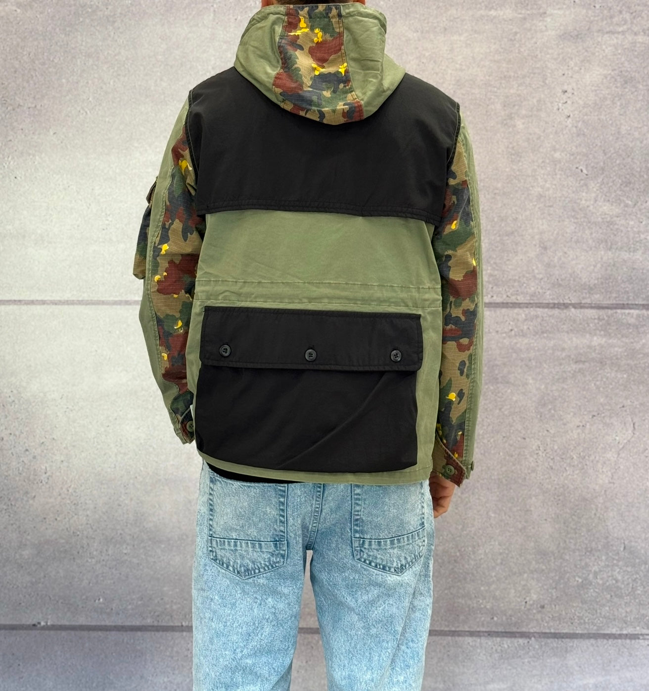 GIACCA CON CAPPUCCIO + PATCH - BERNA - ART. 25124330 - COL. VERDE MILITARE