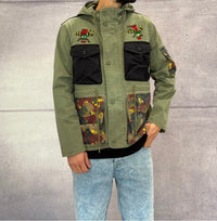 GIACCA CON CAPPUCCIO + PATCH - BERNA - ART. 25124330 - COL. VERDE MILITARE