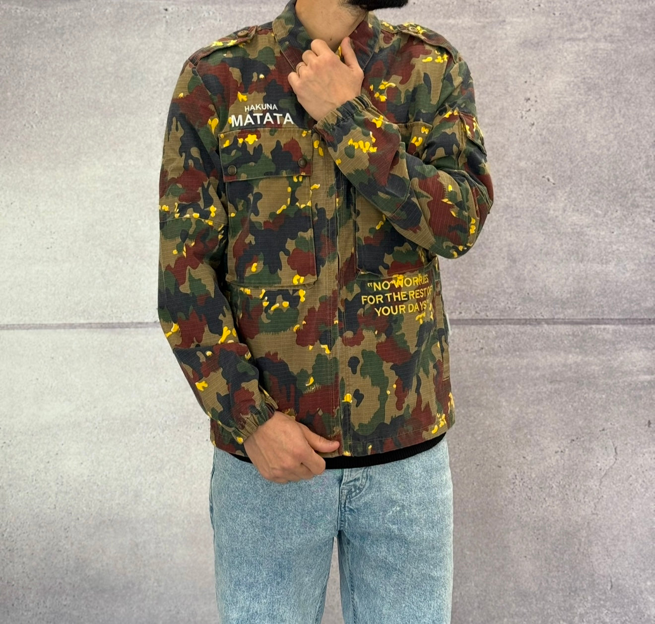 GIACCA RICAMO HAKUNA MATATA - BERNA - ART. 25122730 - COL. CAMOU