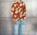 CAMICIA CON COLLETTO FANTASIA FLOREALE - IMPERIAL - ART. C8726004 - COL. BRICK