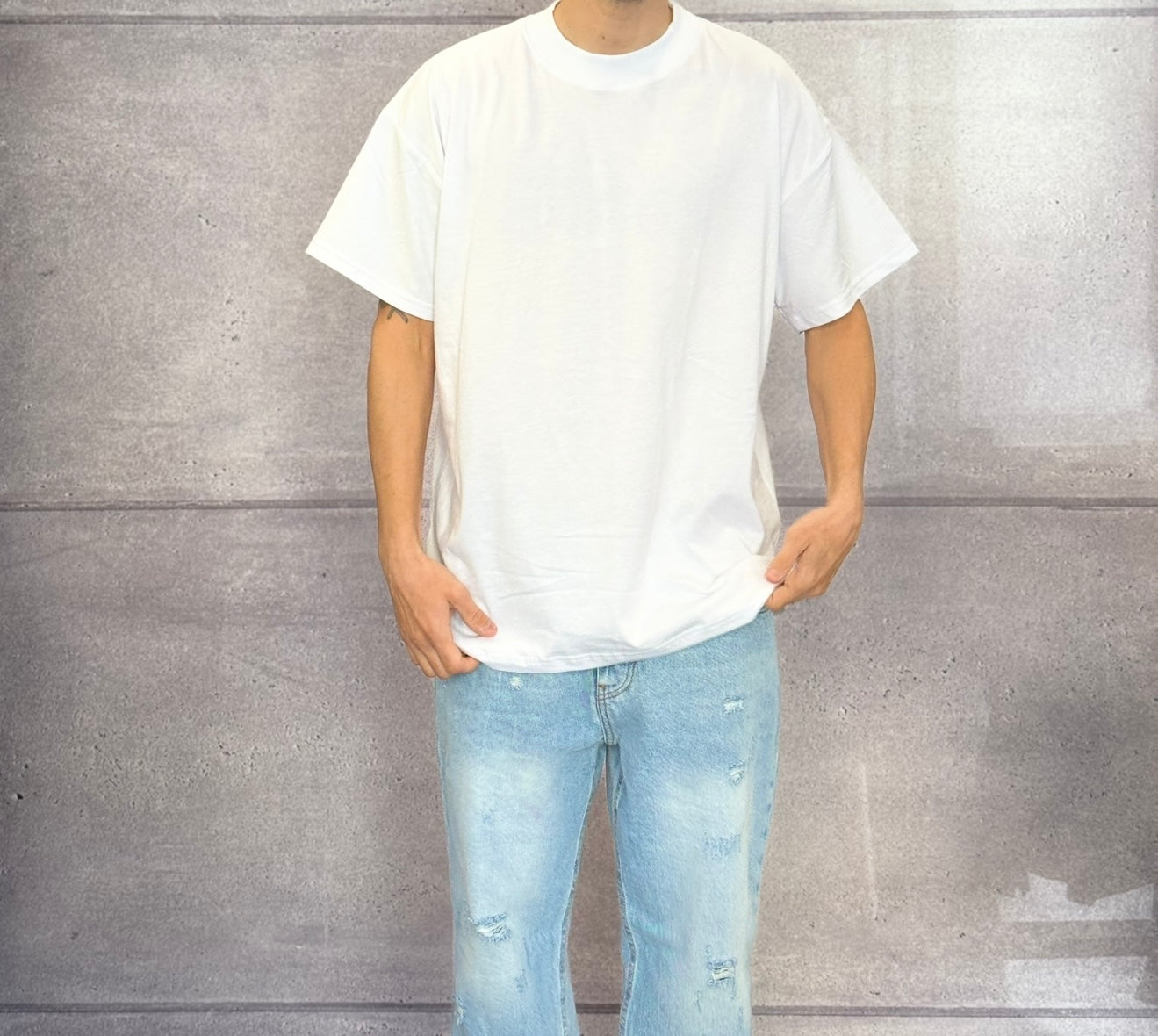 T-SHIRT BASICA OVERSIZE - HAMEN - ART. BLANCO - COL. BIANCO