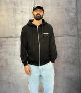 FELPA CON CAPPUCCIO + ZIP STAMPA ORSO - DS2 - ART. FW25277 - COL. NERO