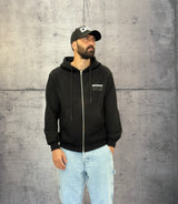 FELPA CON CAPPUCCIO + ZIP STAMPA ORSO - DS2 - ART. FW25277 - COL. NERO