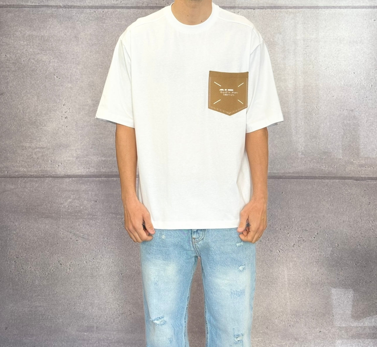 T-SHIRT GIROCOLLO OVERSIZE CON TASCHINO - IMPERIAL - ART. T85193158M