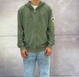 FELPA FULL ZIP PATCH CON CAPPUCIO - BERNA -  ART. 251239