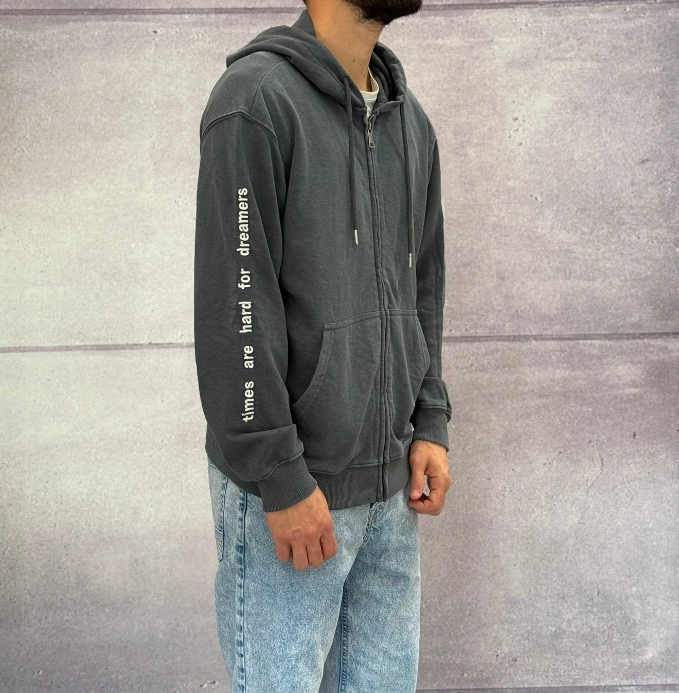 FELPA FULL ZIP PATCH CON CAPPUCIO - BERNA -  ART. 251239