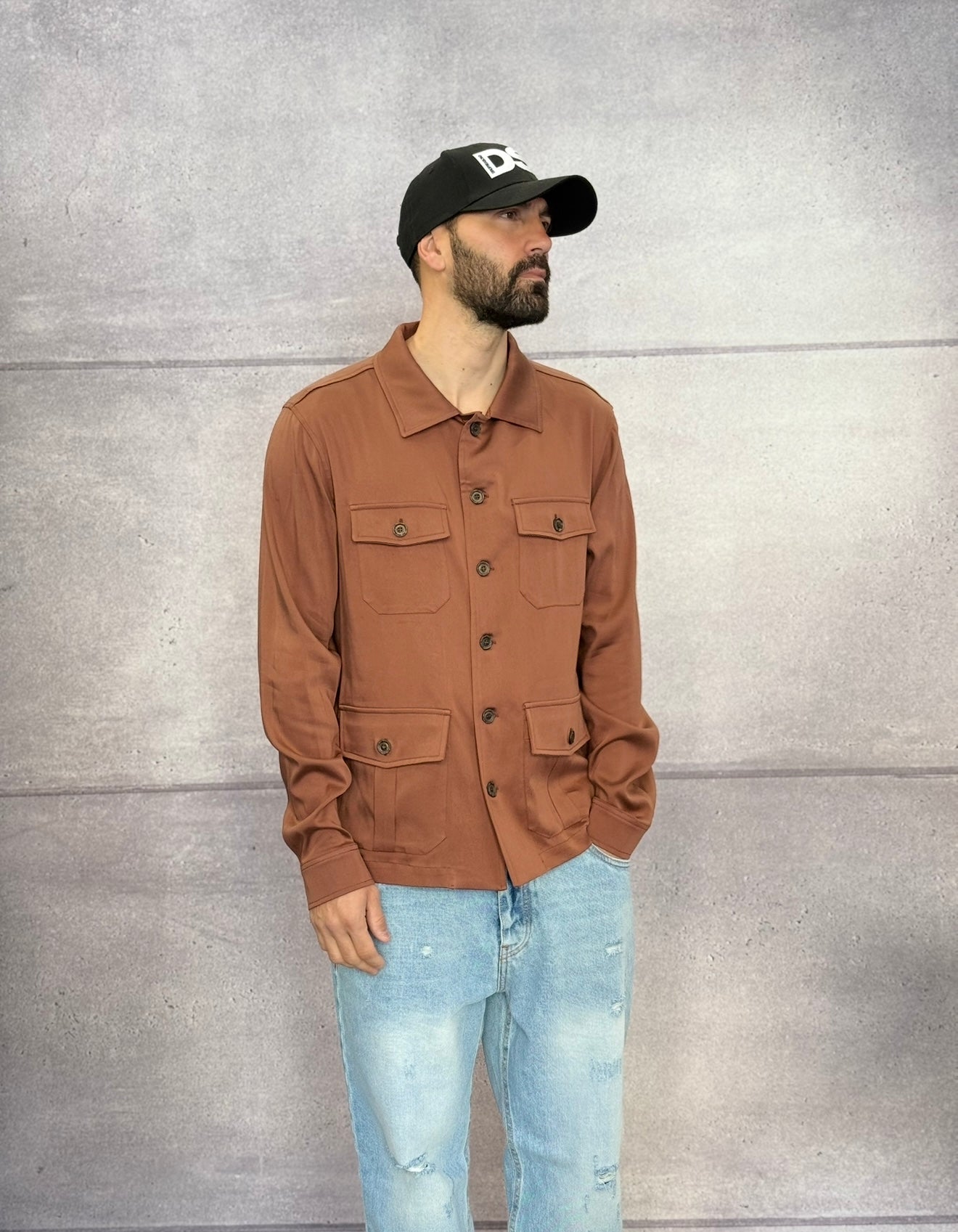CAMICIA CON TASCHE E COLLETTO CLASSICO - IMPERIAL - ART. C5441C4957