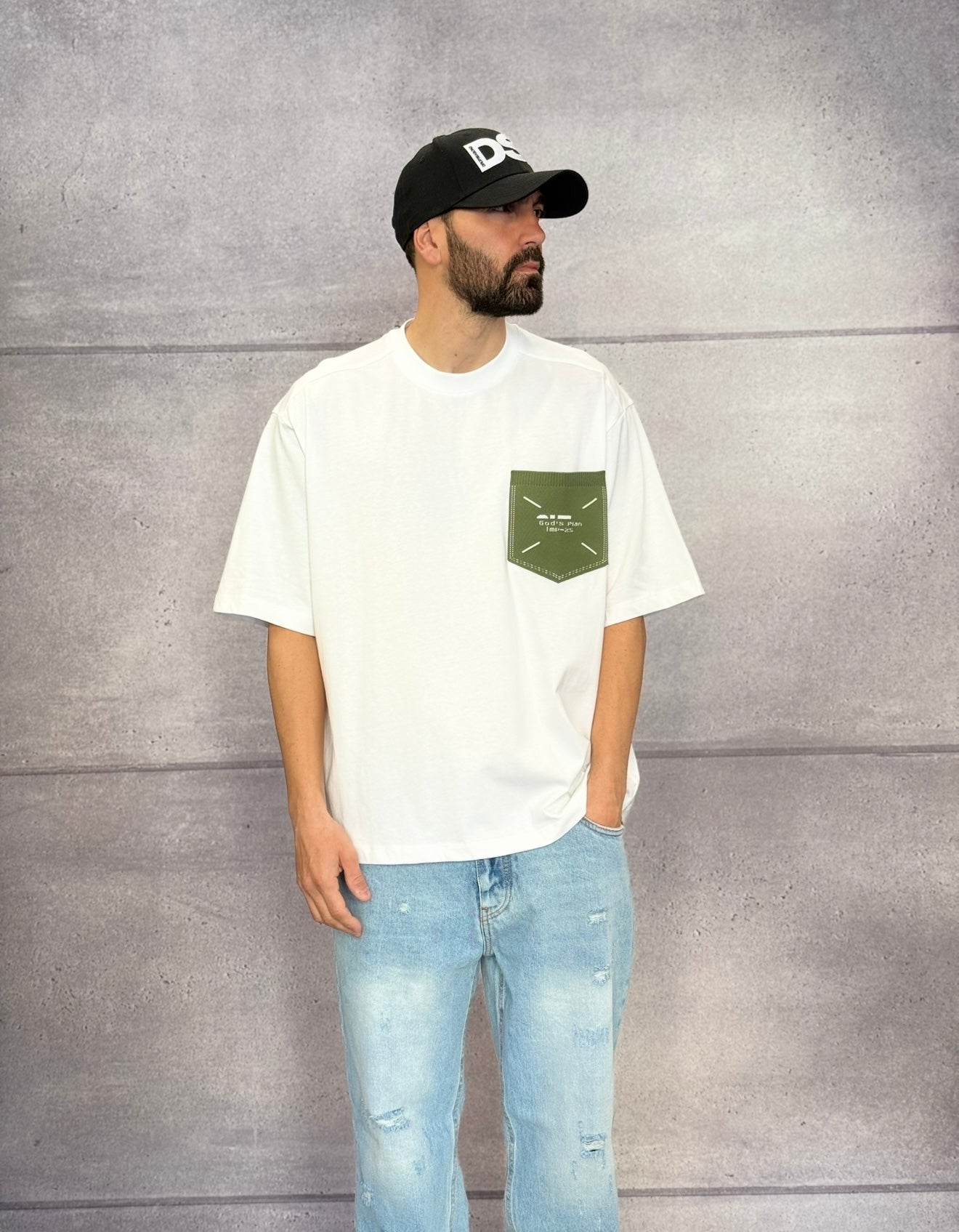 T-SHIRT GIROCOLLO OVERSIZE CON TASCHINO - IMPERIAL - ART. T85193158M