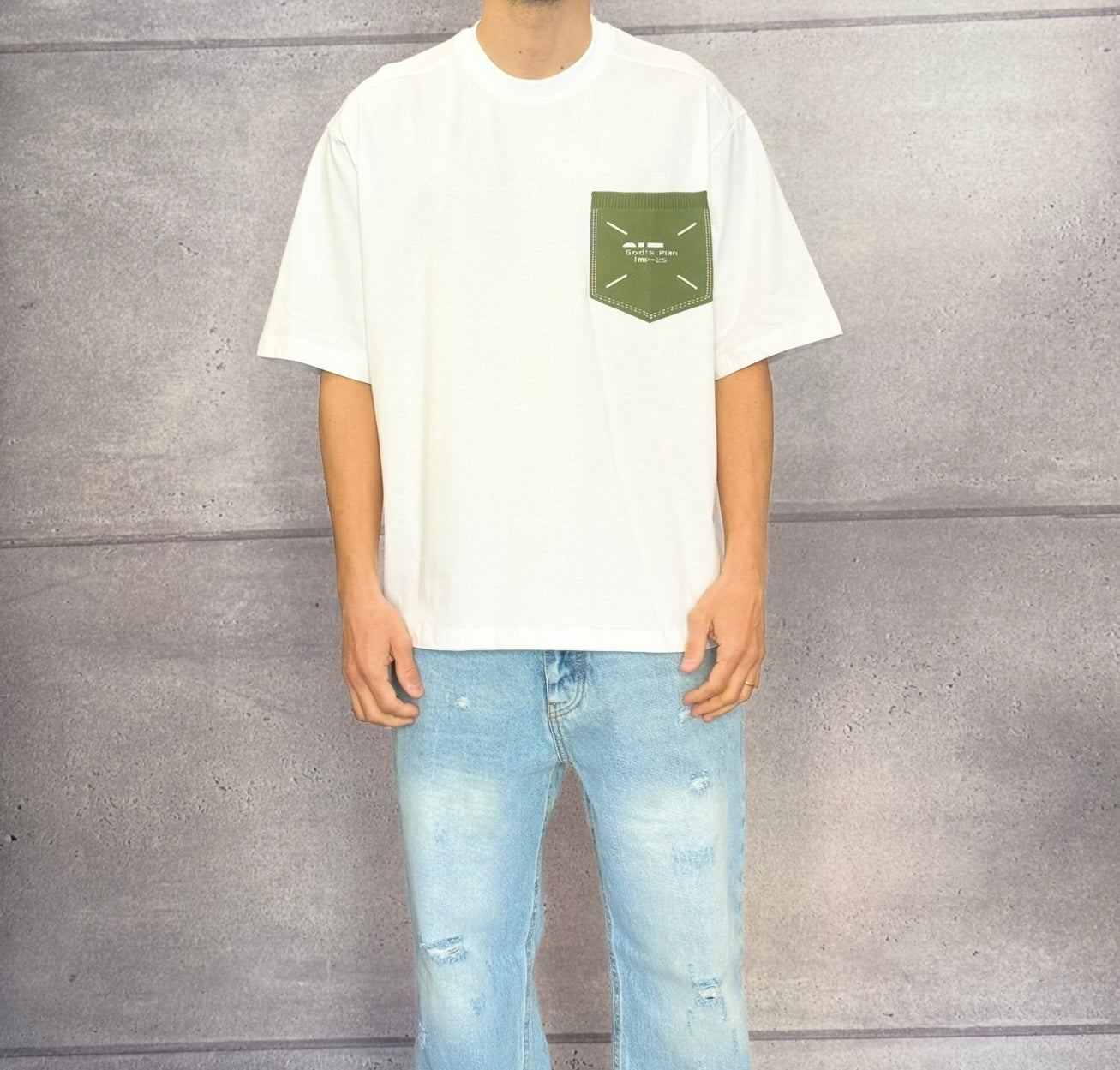 T-SHIRT GIROCOLLO OVERSIZE CON TASCHINO - IMPERIAL - ART. T85193158M