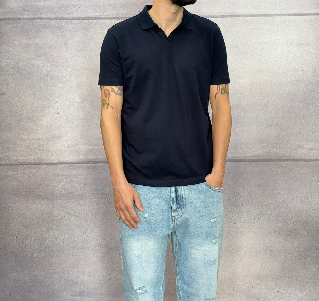 POLO M/M NO BOTTONI - BERNA - ART. 251338