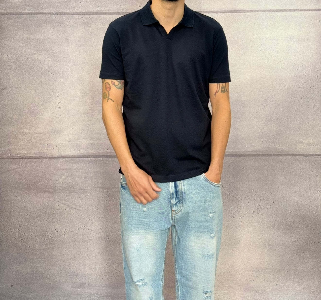 POLO M/M NO BOTTONI - BERNA - ART. 251338