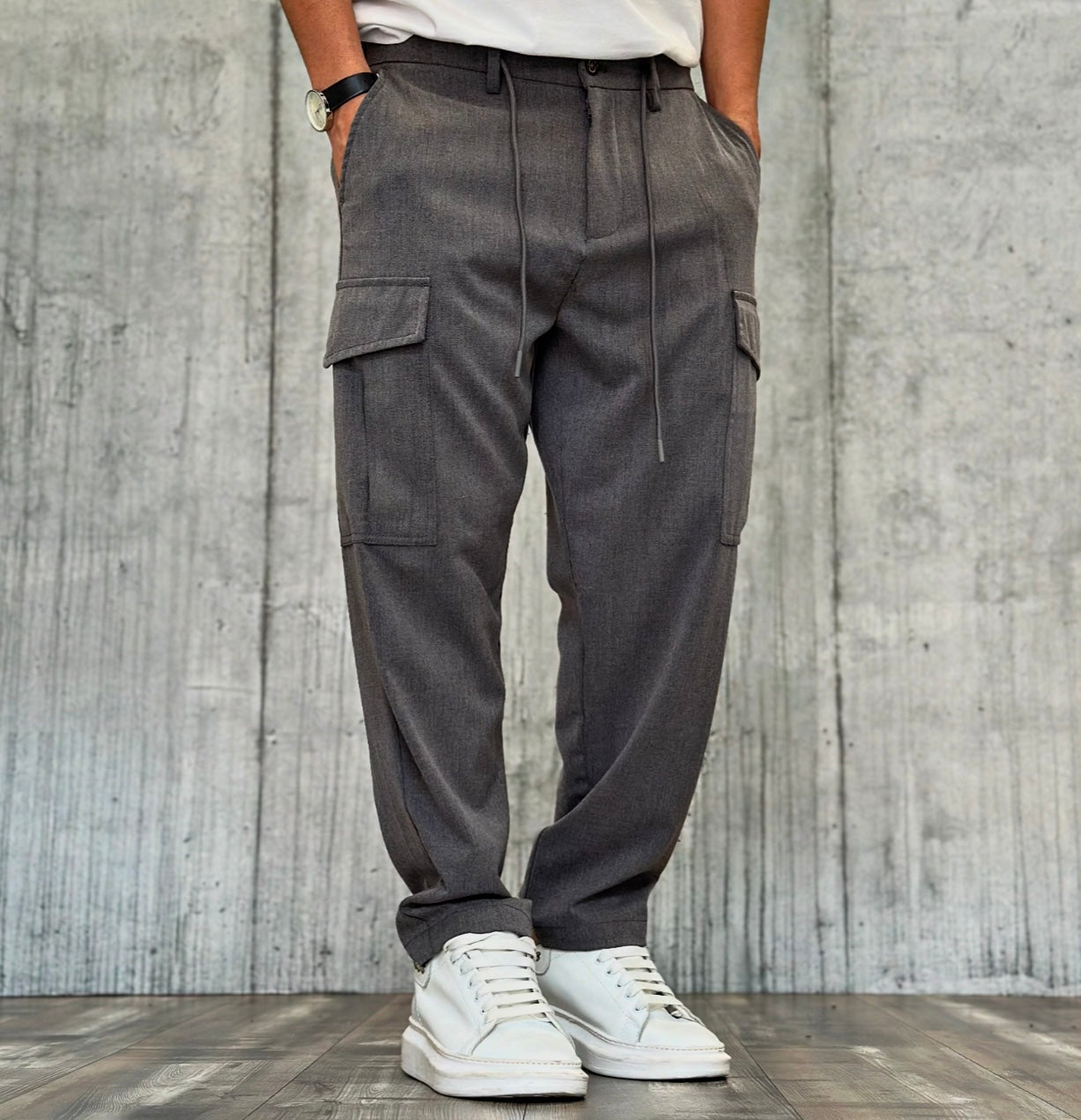 PANTALONE CARGO TASCONE - HAMEN - ART. LPP0206 - COL. GRIGIO