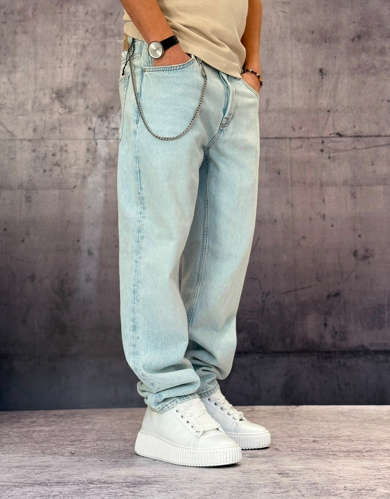 JEANS EDGE STRAIGHT - ONLY&SONS - ART. 22029393 - COL. LIGHT BLUE BLEACHED DENIM