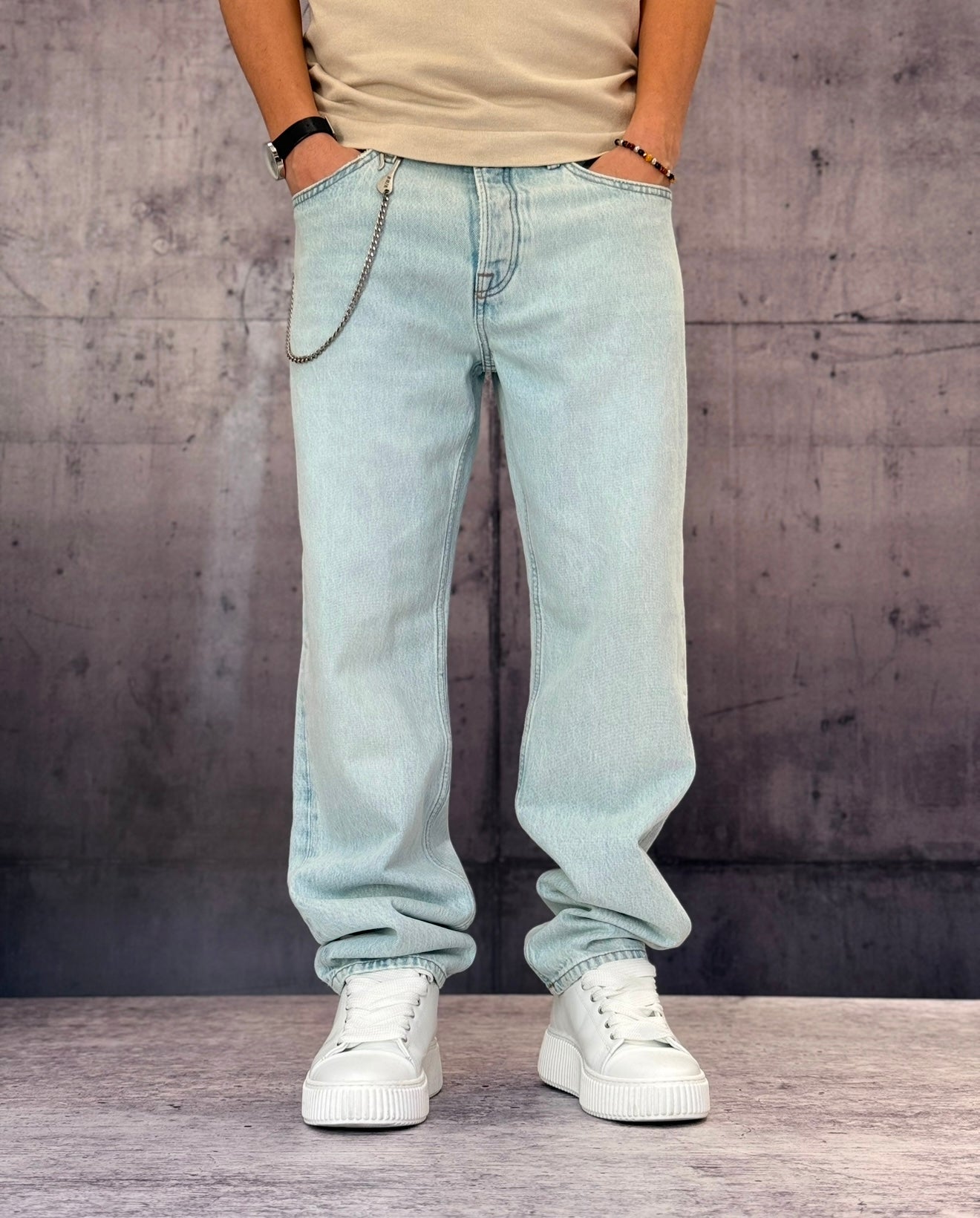 JEANS EDGE STRAIGHT - ONLY&SONS - ART. 22029393 - COL. LIGHT BLUE BLEACHED DENIM
