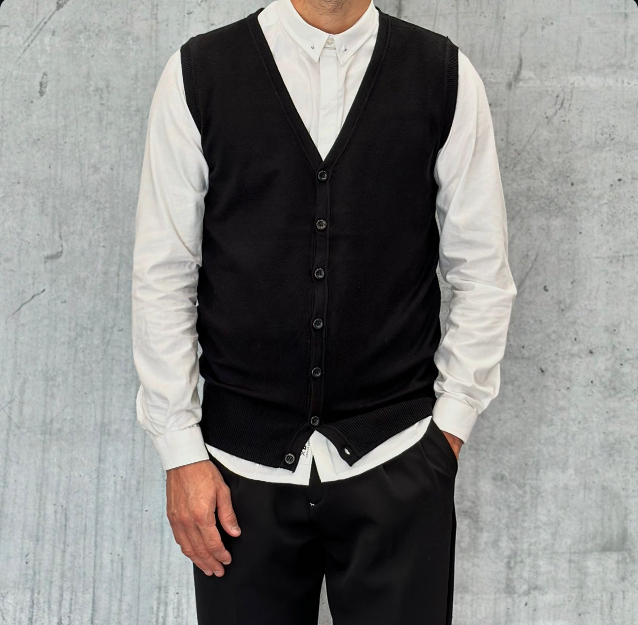 GILET MAGLIA - HAMEN - ART. LPM201 - COL. NERO
