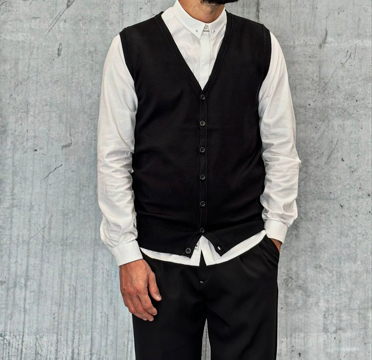 GILET MAGLIA - HAMEN - ART. LPM201 - COL. NERO