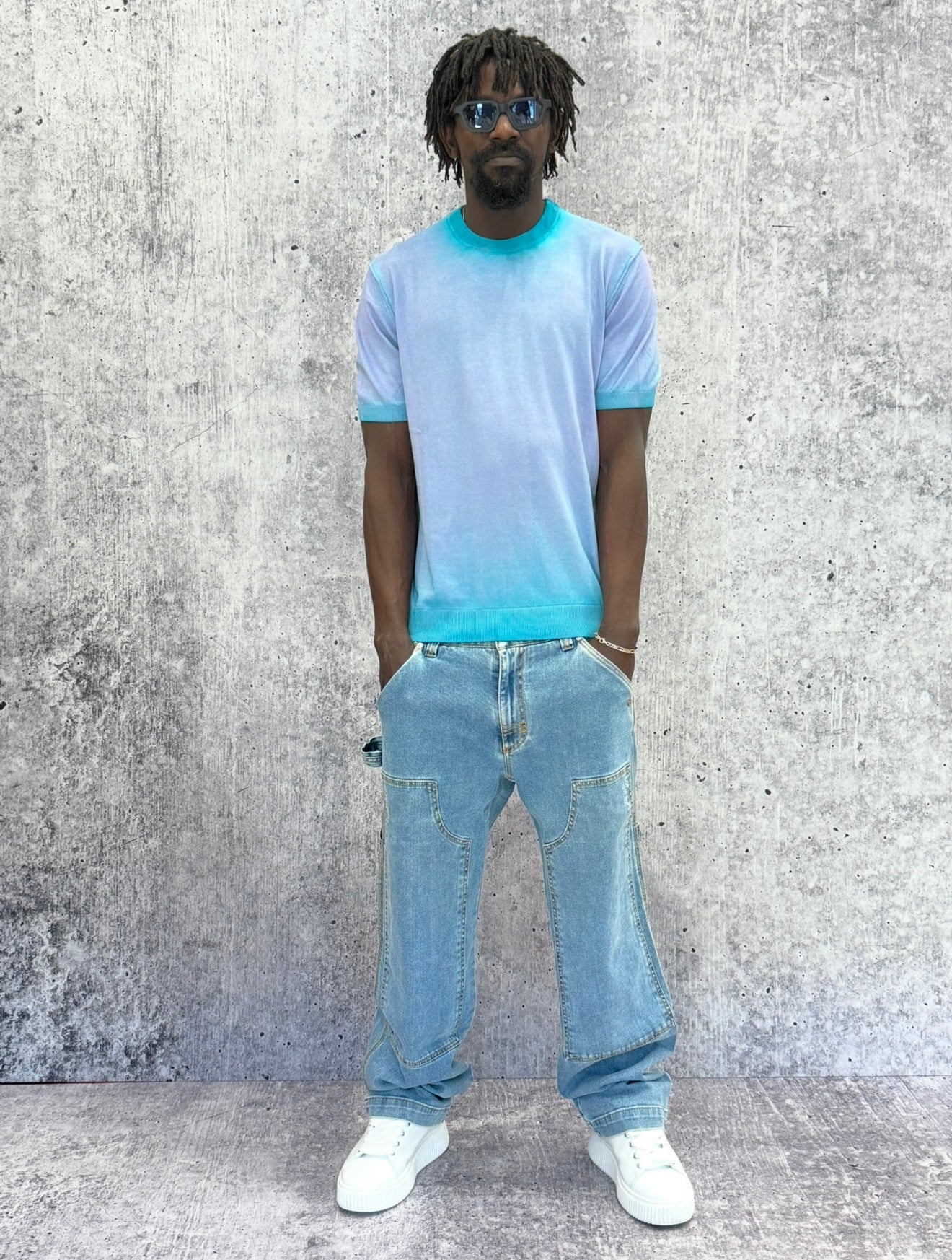 T-SHIRT GIROCOLLO IN MAGLIA DOP.TINTURA - BERNA - ART. 251034