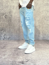 JEANS BLEACHED CON ROTTURE - BERNA - ART. 25104930 - COL. DENIM