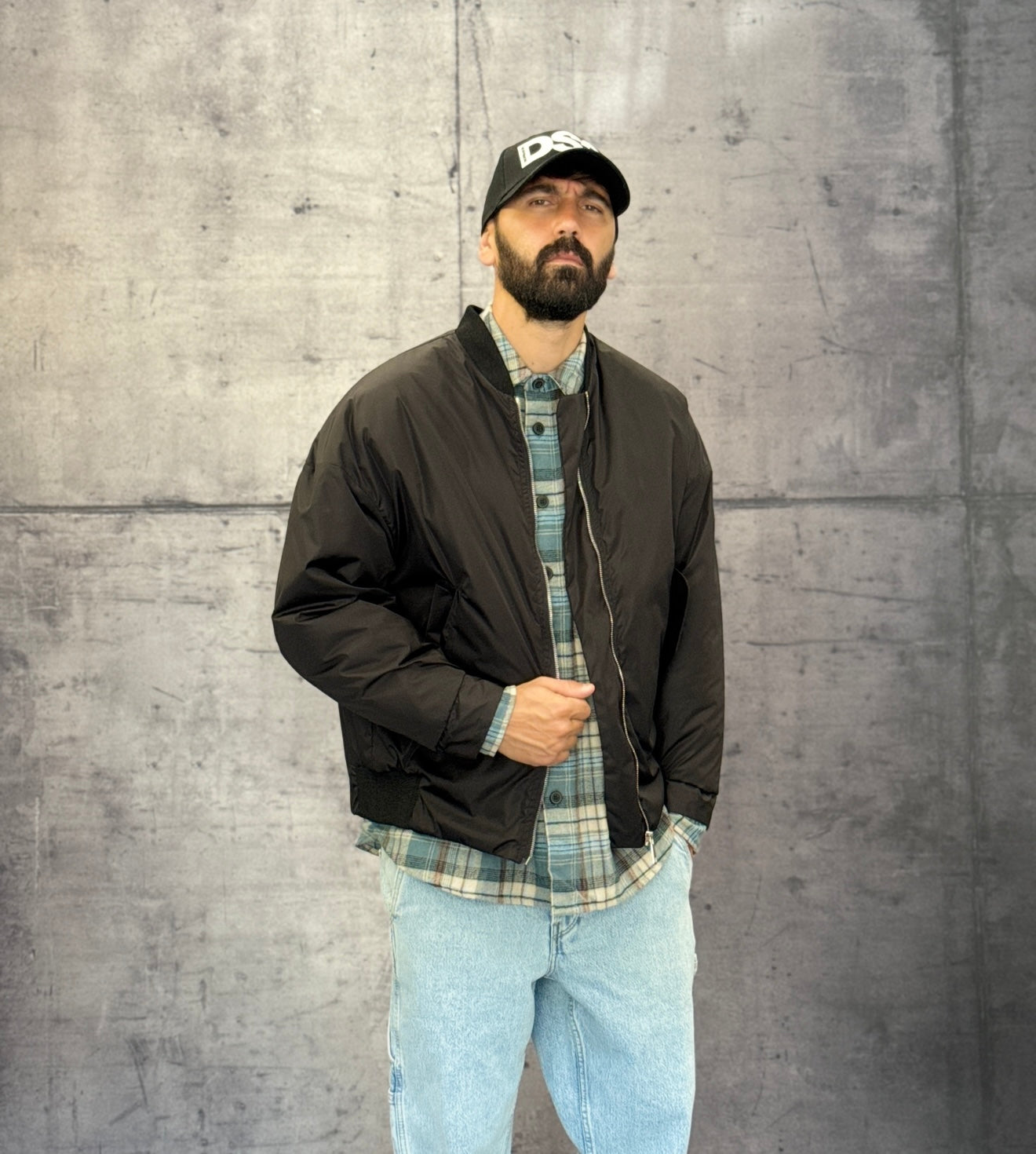 GIUBBINO BOMBER - NEW JOB BRAND - ART. NAYLON3 - COL. NERO