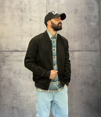 GIUBBINO BOMBER EFFETTO SCAMOSCIATO - ONLY&SONS - ART. 22027463 - COL. BLACK