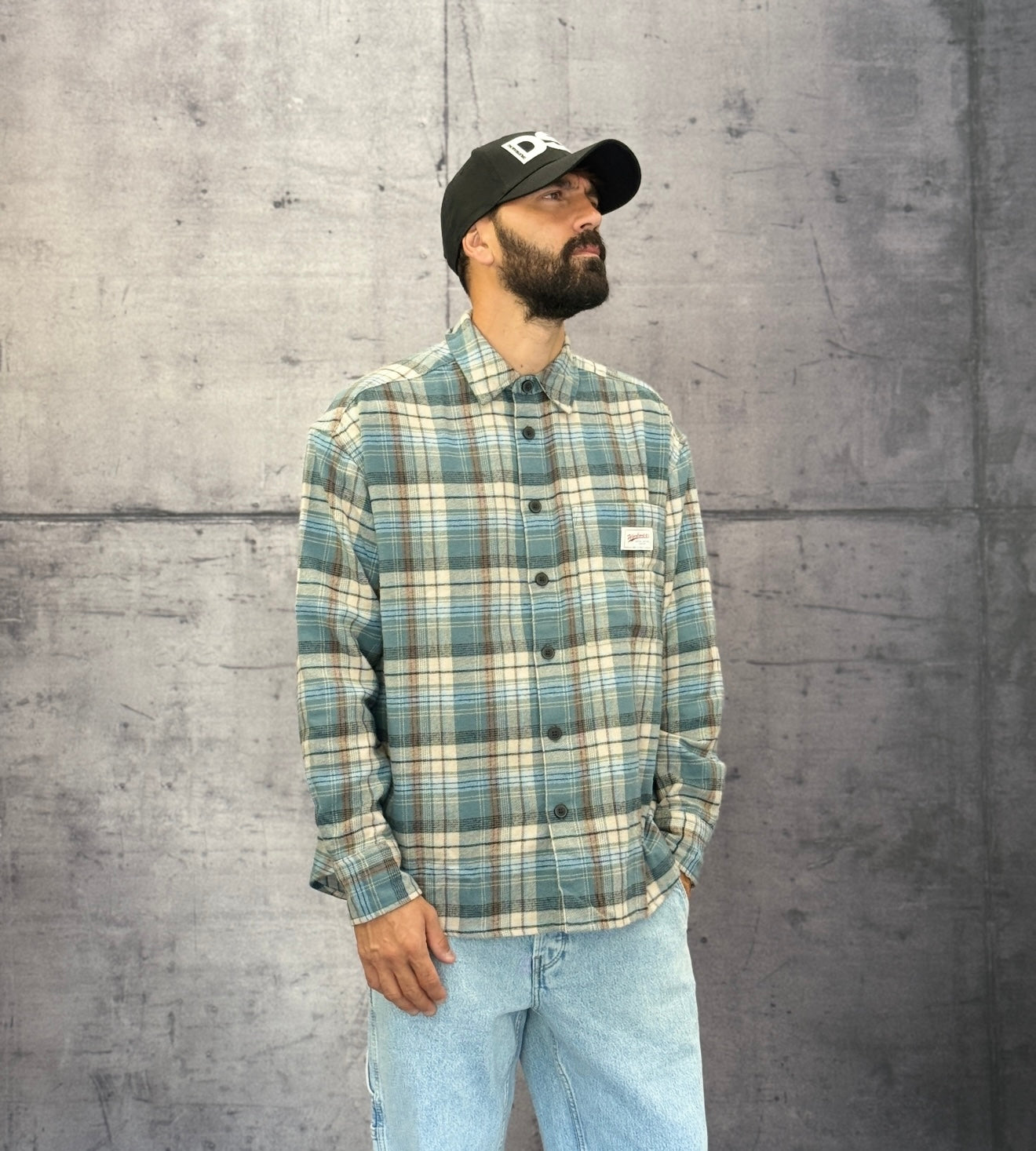 CAMICIA FLANELLA QUADRI - ONLY&SONS - ART. 22035787 - COL. GLACIER LAKE / JET BLACK