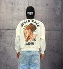 FELPA GIROCOLLO NEVER BACK DOWN - BERNA - ART. 252202128 - COL. PANNA