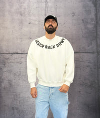 FELPA GIROCOLLO NEVER BACK DOWN - BERNA - ART. 252202128 - COL. PANNA