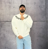 FELPA GIROCOLLO NEVER BACK DOWN - BERNA - ART. 252202128 - COL. PANNA