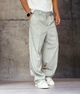 PANTALONE CON ELASTICO IN VITA - NEW JOB BRAND - ART. 52 DANY - COL. GRIGIO MELANGE