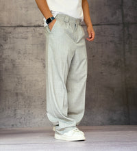 PANTALONE CON ELASTICO IN VITA - NEW JOB BRAND - ART. 52 DANY - COL. GRIGIO MELANGE