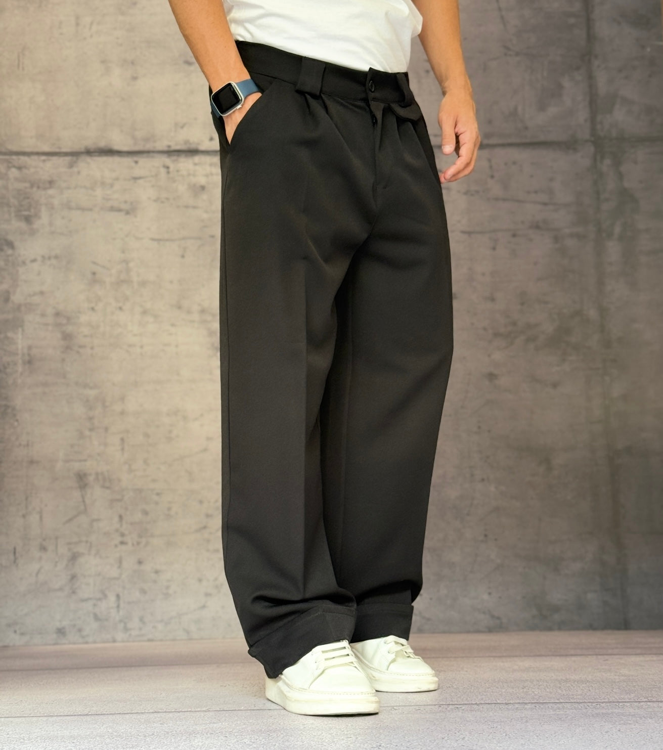 PANTALONE CON ELASTICO IN VITA - NEW JOB BRAND - ART. LUIS - COL. NERO