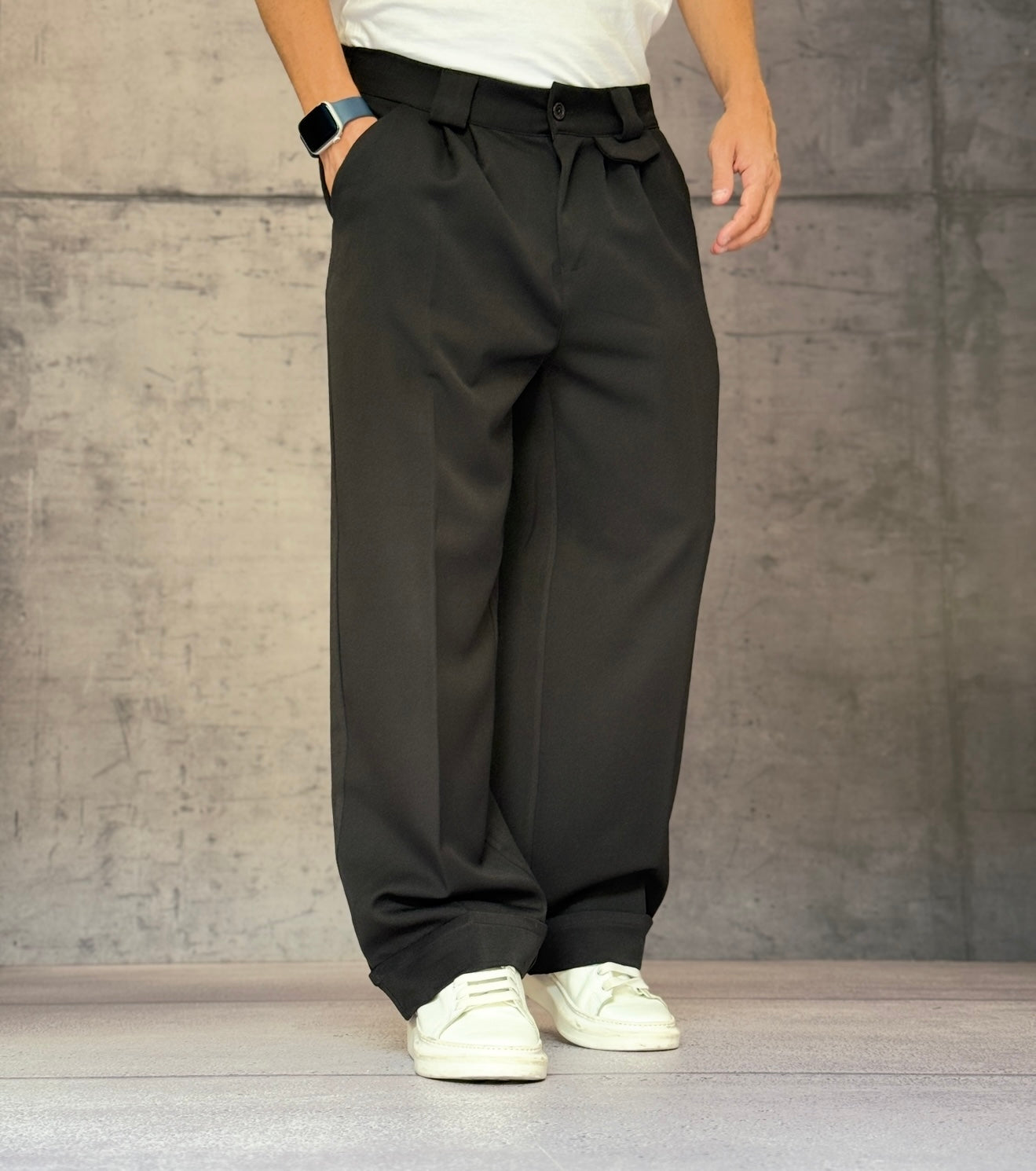 PANTALONE CON ELASTICO IN VITA - NEW JOB BRAND - ART. LUIS - COL. NERO