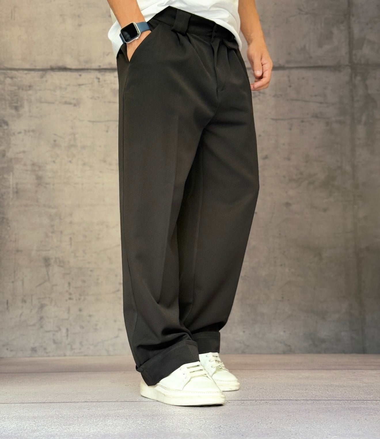 PANTALONE CON ELASTICO IN VITA - NEW JOB BRAND - ART. LUIS - COL. NERO